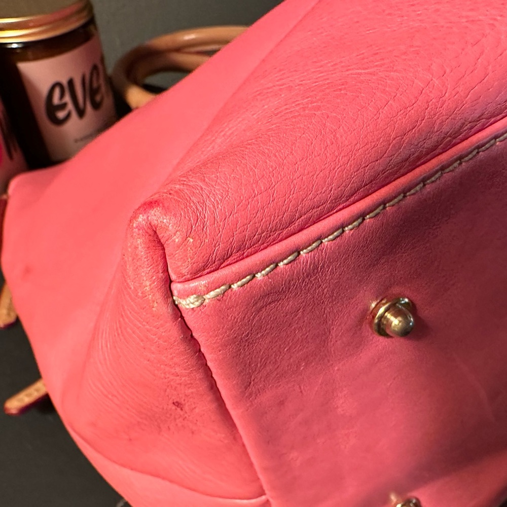 Dooney and Bourke bubblegum pink (no strap) there are spots here and there l@@k! - Picture 3 of 13